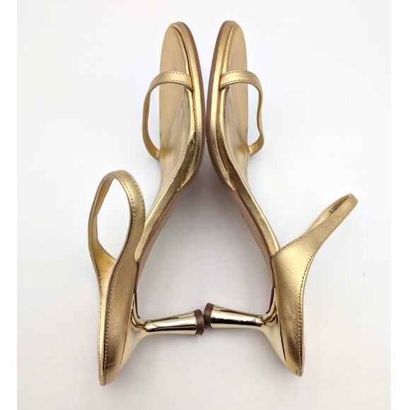 Marc Fisher LTD Alonde Slide Sandal Open Toe Women's Gold Size US9M EU39.5 - Picture 5 of 10